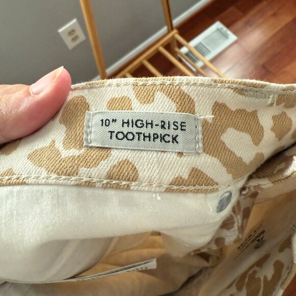 J. Crew | 10" Highest Rise Toothpick Jeans | Safari Leopard | Size 25 - Picture 13 of 14